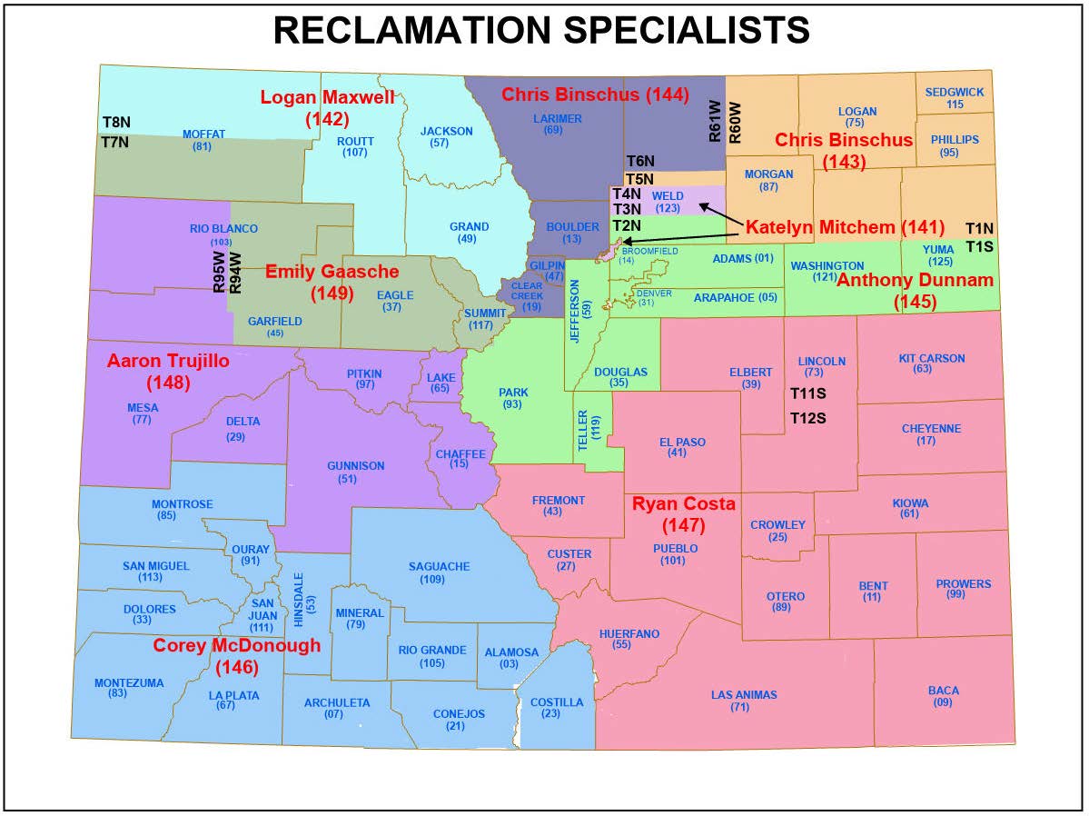 Reclamation Specialists Areas