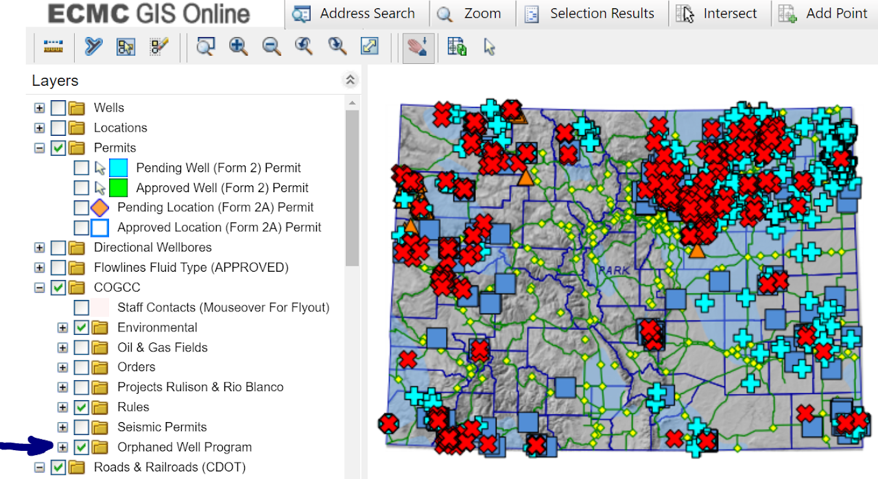 ECMC GIS Map image