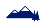 Icon showing mountains and trees
