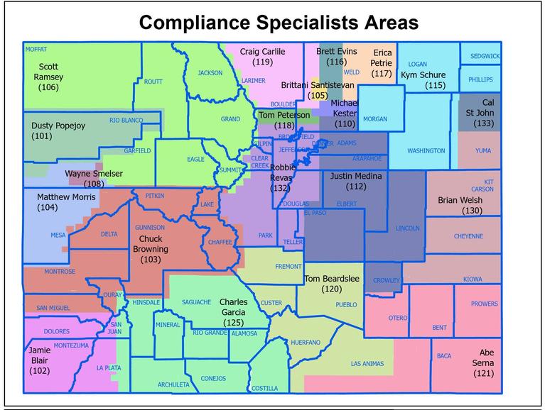 Compliance Specialists map